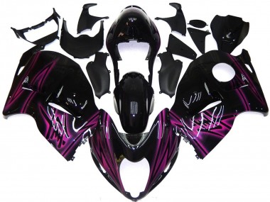 97-07 Custom Black Gloss with Pink GSXR 1300 Hayabusa Fairings