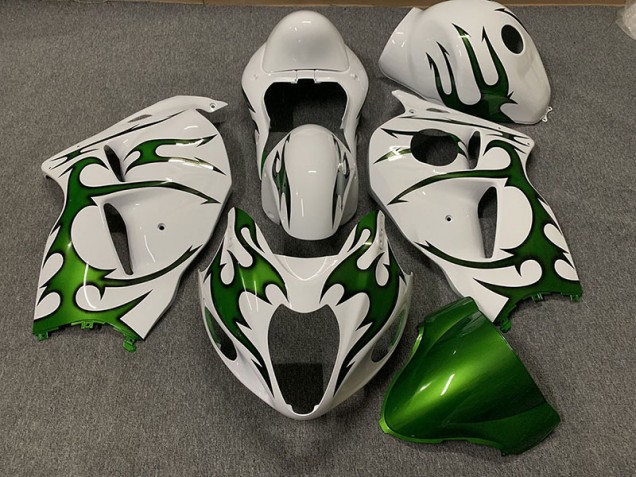 97-07 Green and White GSXR 1300 Hayabusa Fairings