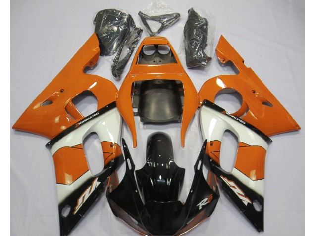 98-02 Orange White and Black R6 Fairings