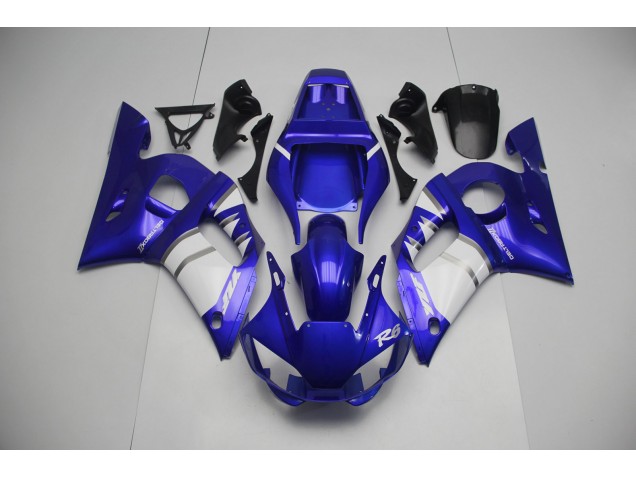 98-02 Silver White and Blue R6 Fairings